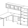 OFGO Modern L-Shape Desk with Storage - Image 2