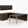 OFGO Modern Series U-Shaped Desk with Wall Mount Storage